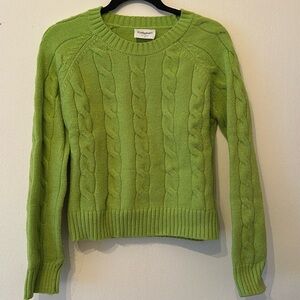 Green Cable Knit Sweater by Callahan